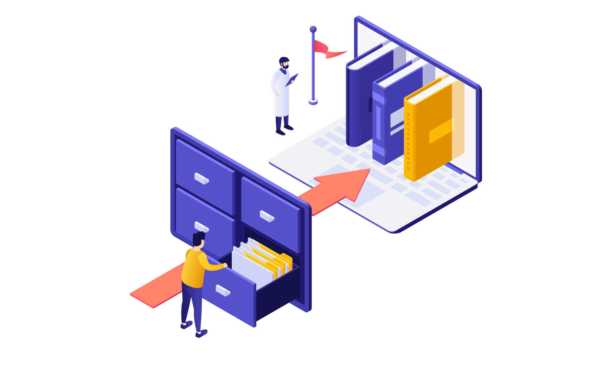 Symbolic illustration of automated literature review